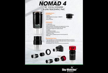 Preview: SkyWatcher Nomad-4 4-fach telezentrische Barlowlinse, 2 Zoll