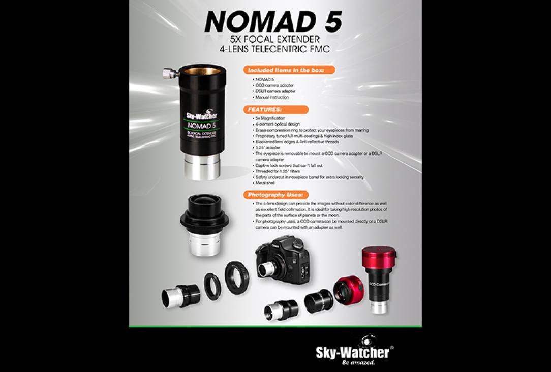 SkyWatcher Nomad-5 5-fach telezentrische Barlowlinse 1,25 Zoll